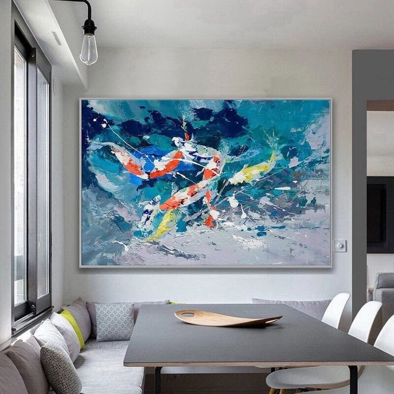 Dance of the Koi - 72x48"