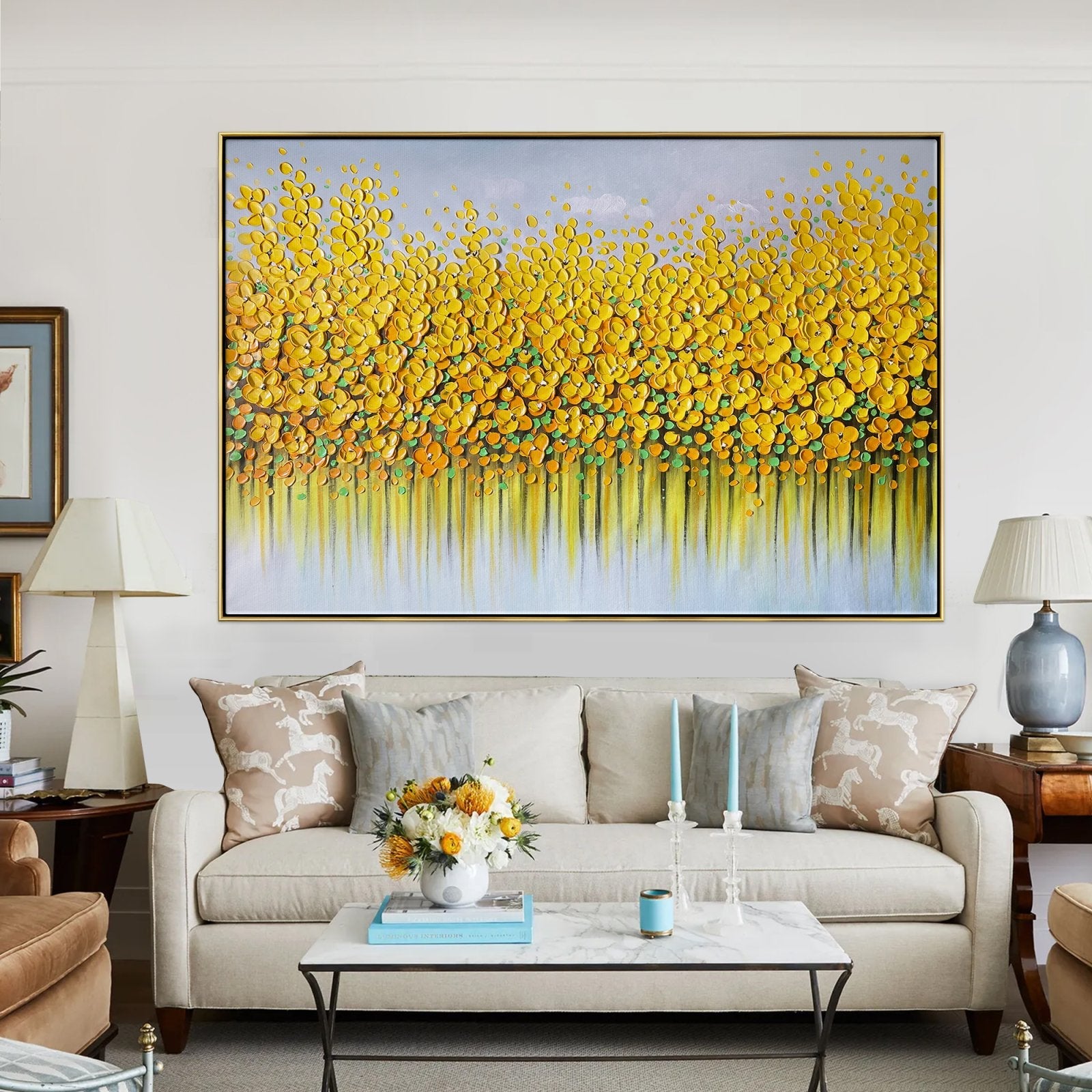 Golden Lilies - 32x32"