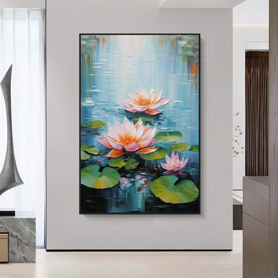 lily pad flower art Lily Pads Painting