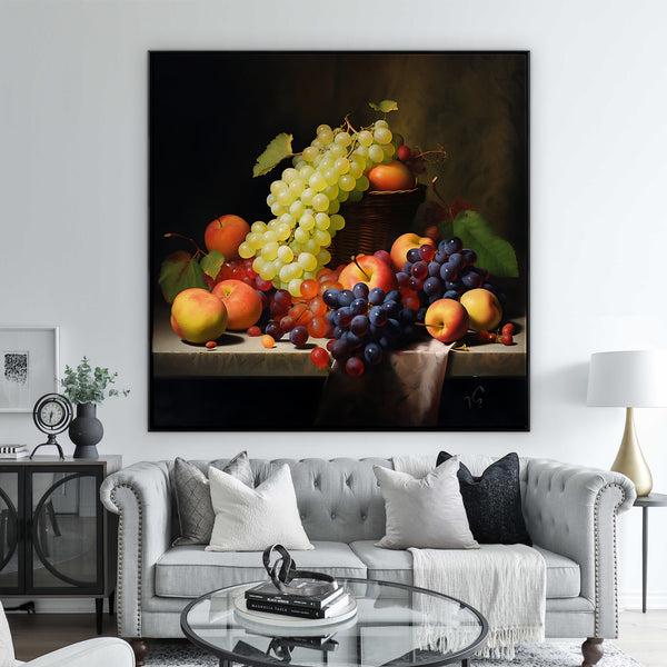 Collection of Grapes and Apples