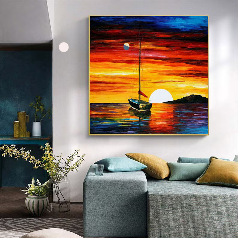 Atardecer en el océano