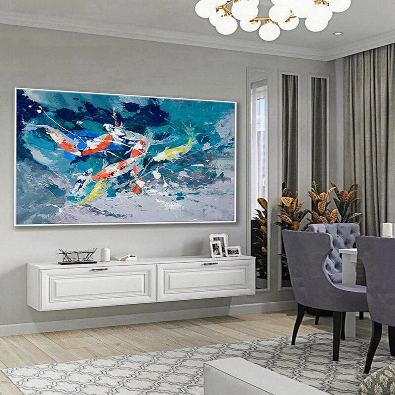 Dance of the Koi - 72x48"