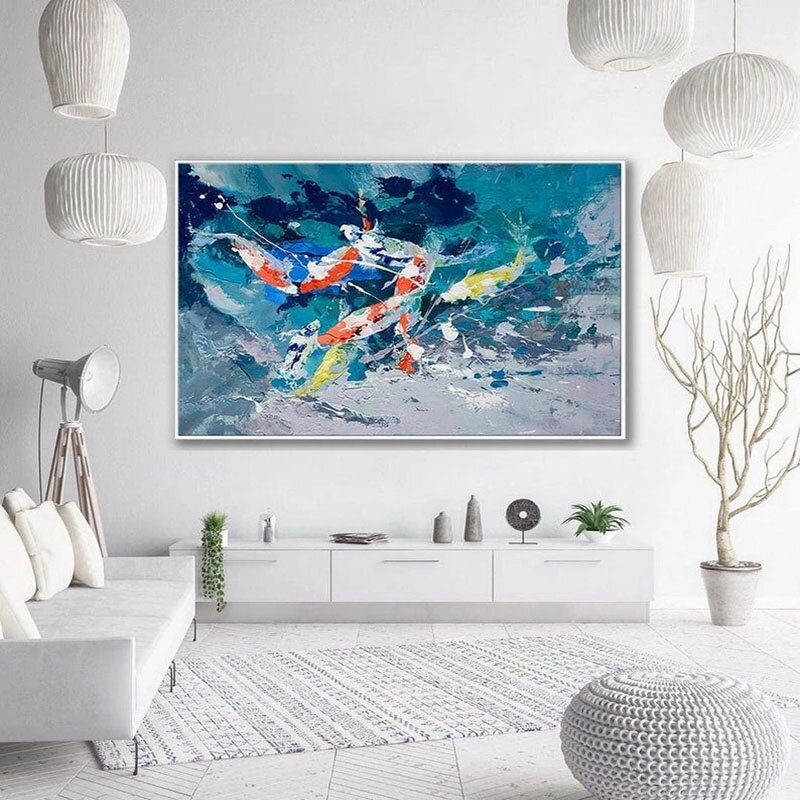 Dance of the Koi - 72x48"