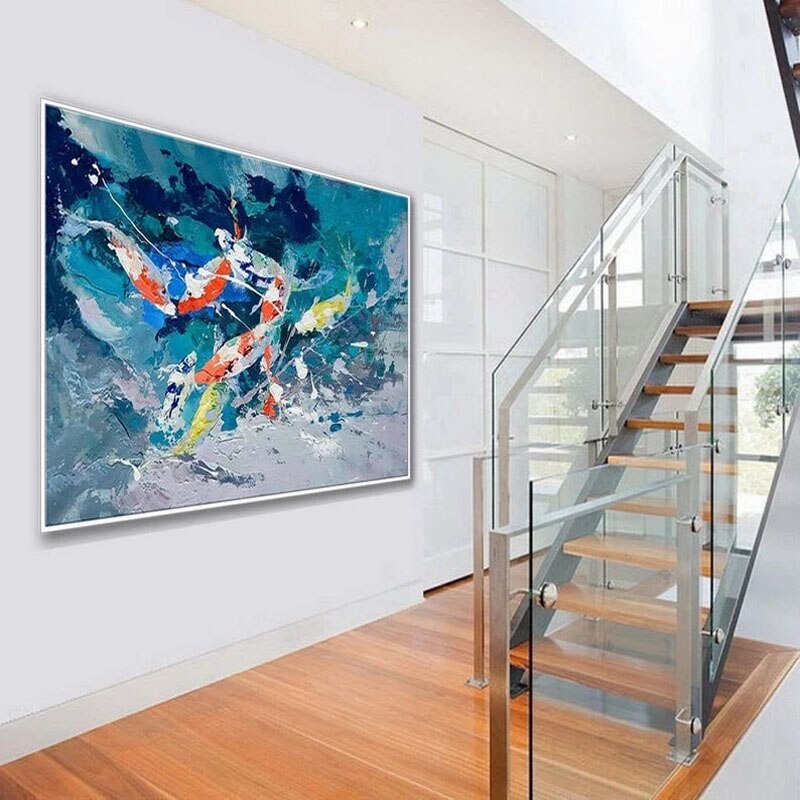 Dance of the Koi - 72x48"