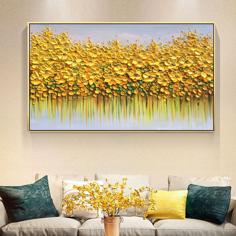 Goldene Lilien - 79x79cm