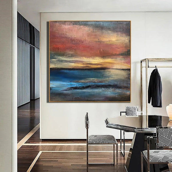 Red Moon Waters - 63x63"