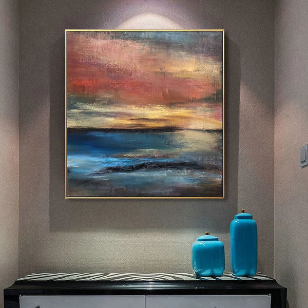 Red Moon Waters - 63x63"