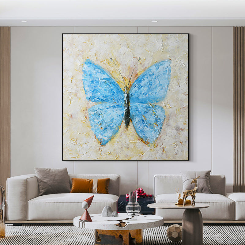 Indigo-Schmetterling – 79x79 cm