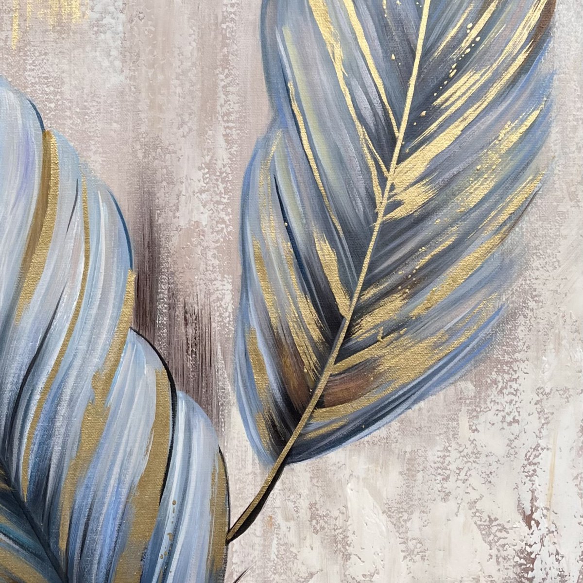 Golden Blue Feathers