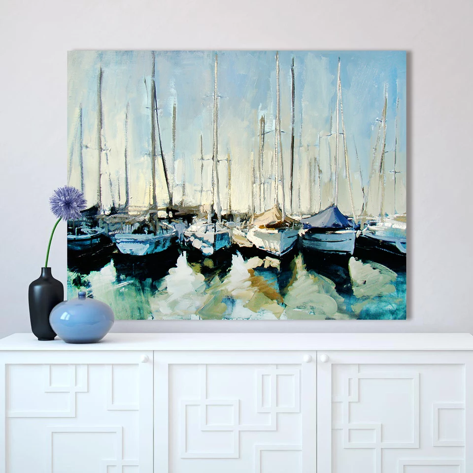 Resting Sailboats - 36x24"