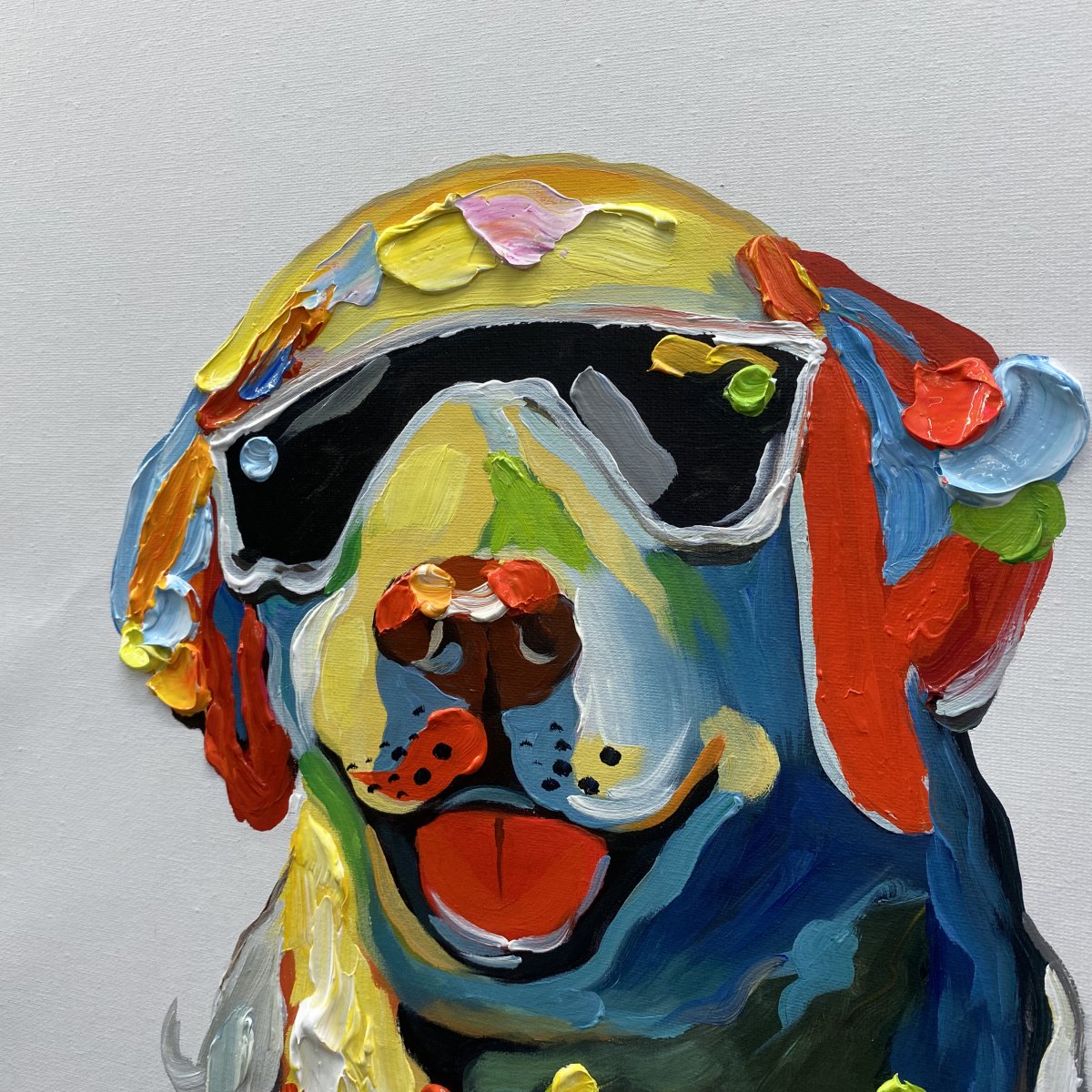 Patina el cachorro en color