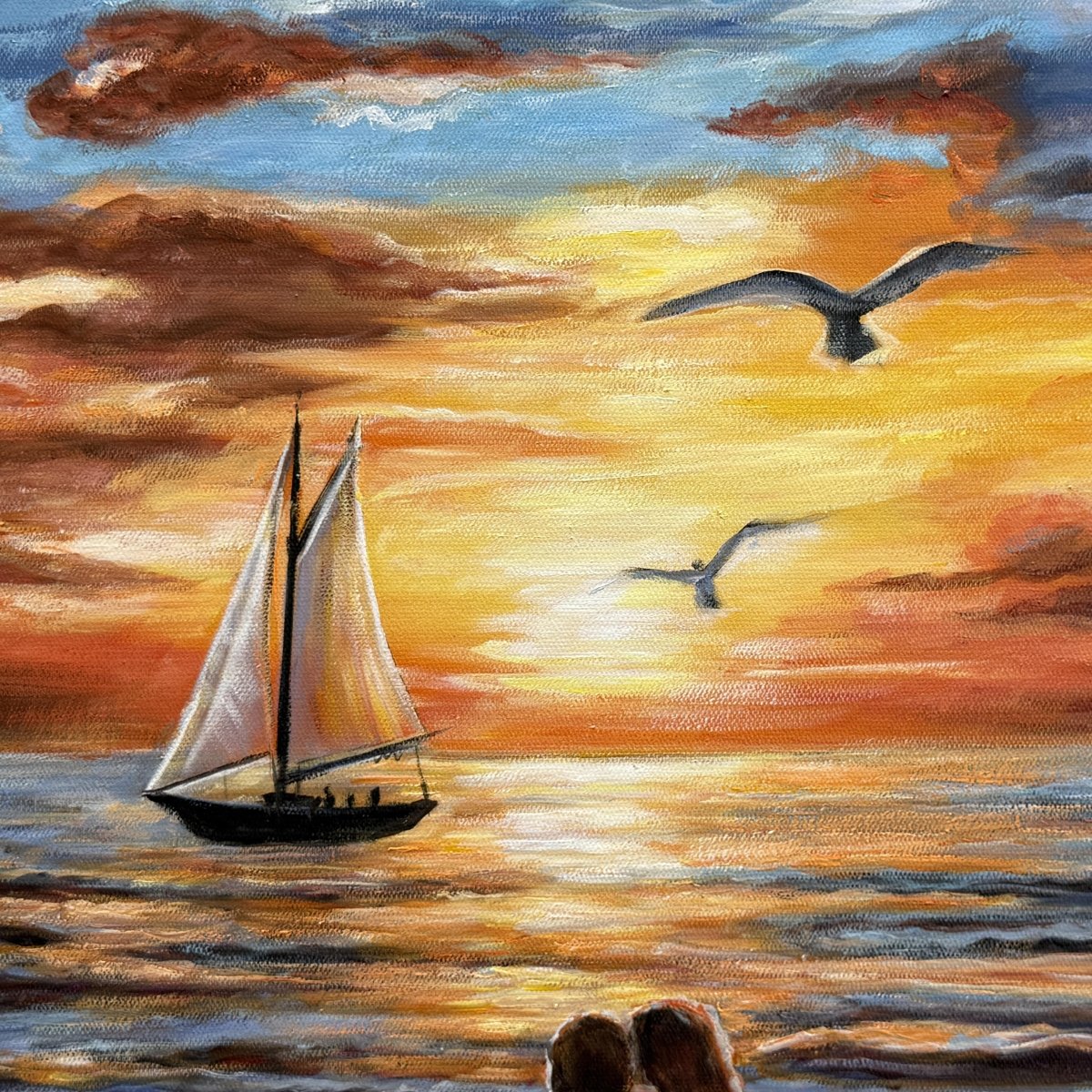 Mirando la puesta de sol