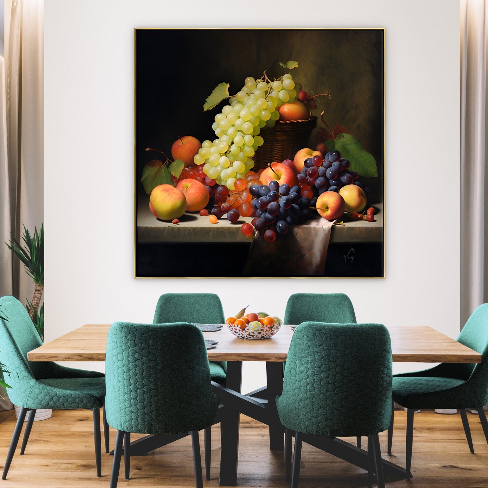 Collection of Grapes and Apples