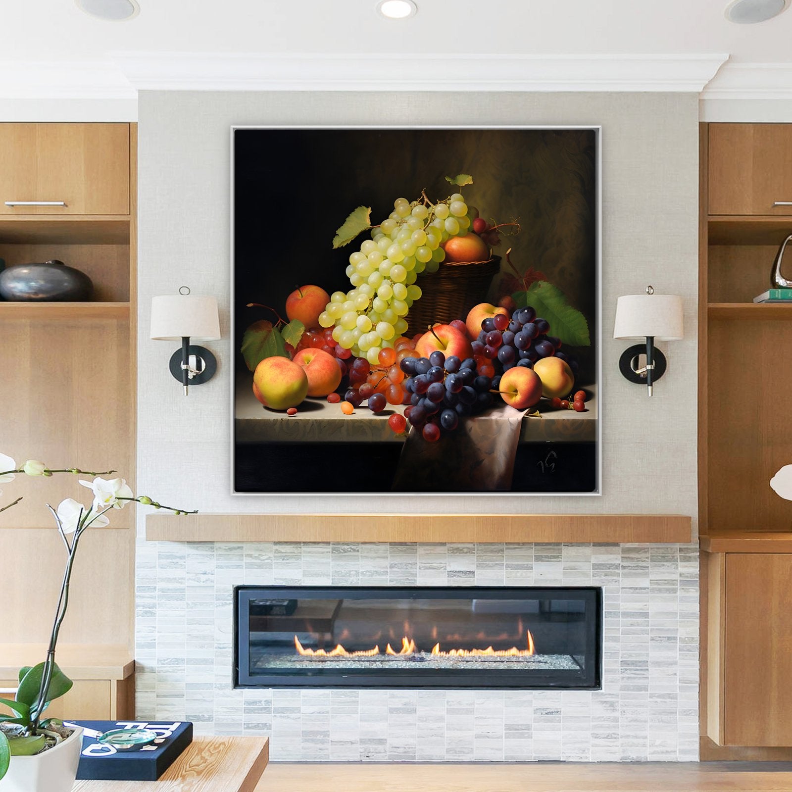 Collection of Grapes and Apples