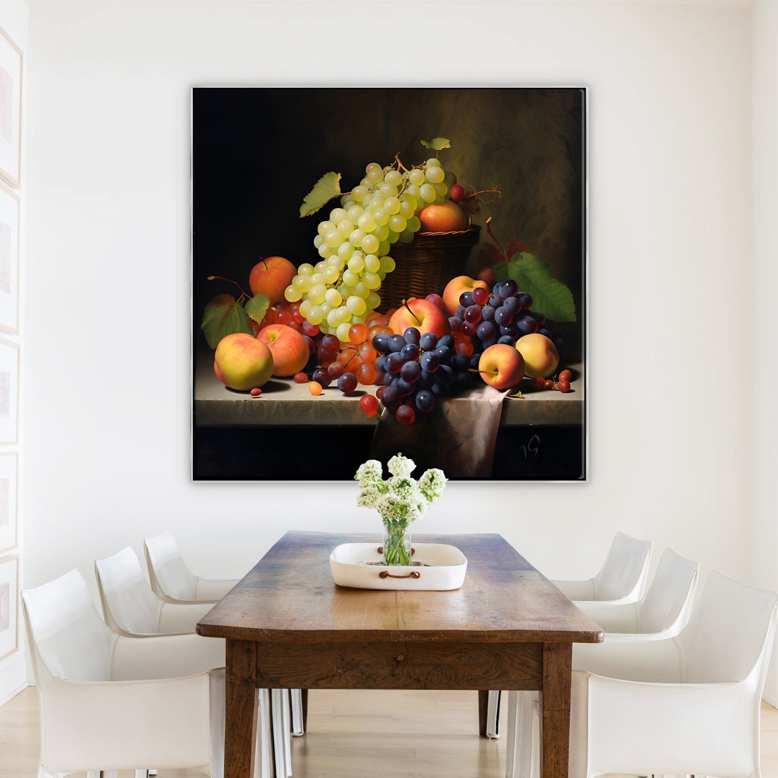 Collection of Grapes and Apples