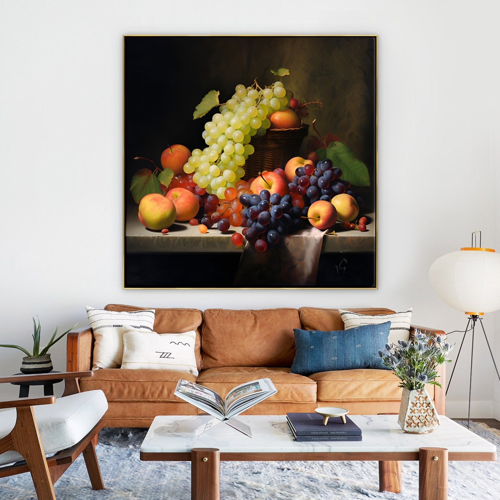 Collection of Grapes and Apples