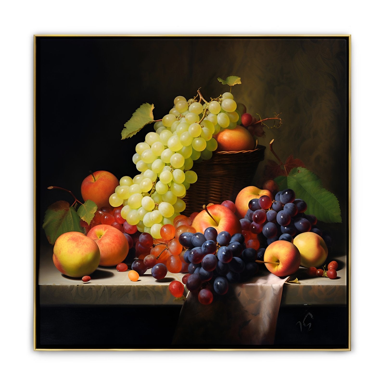 Collection of Grapes and Apples