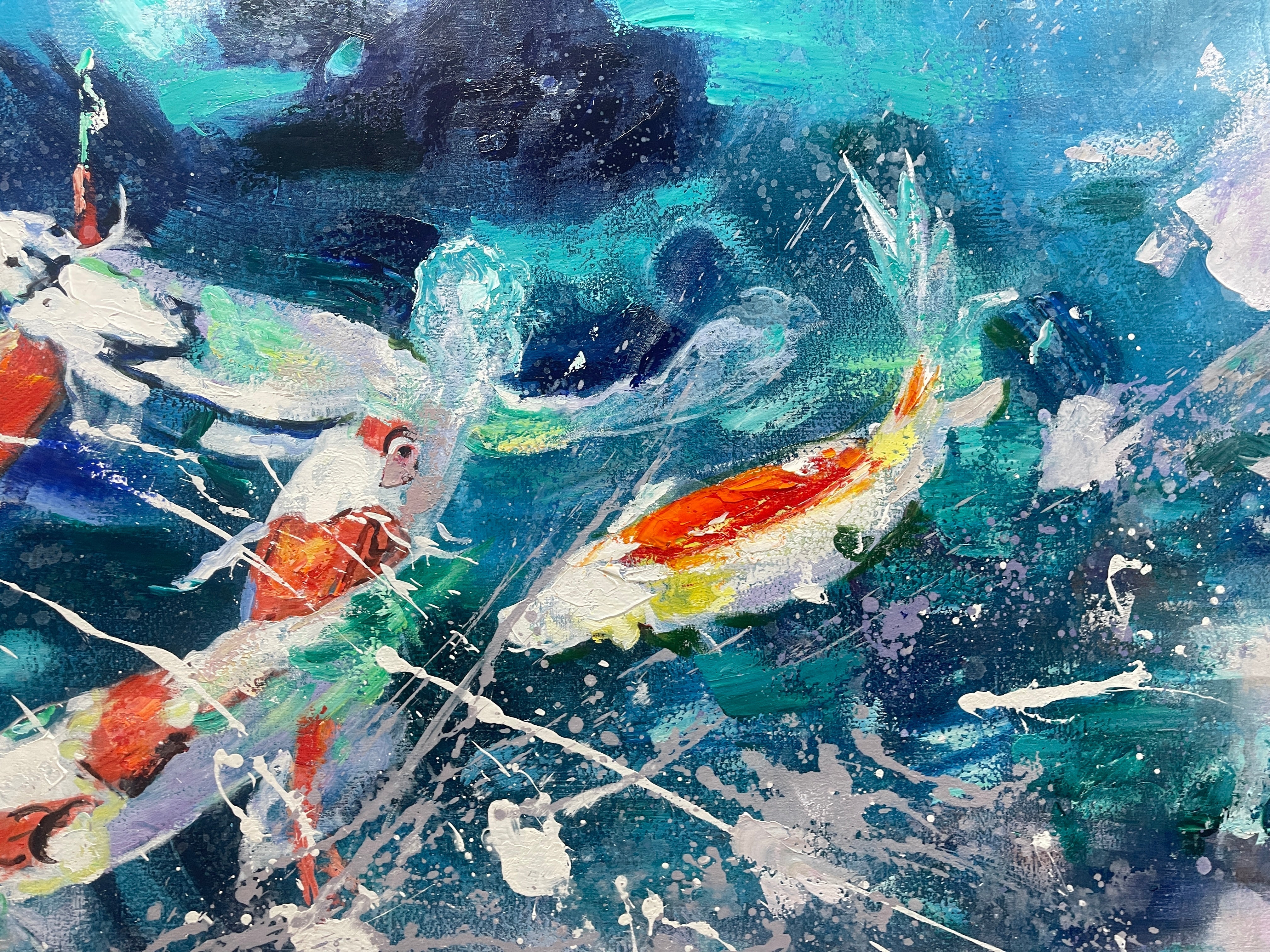 Dance of the Koi - 72x48"