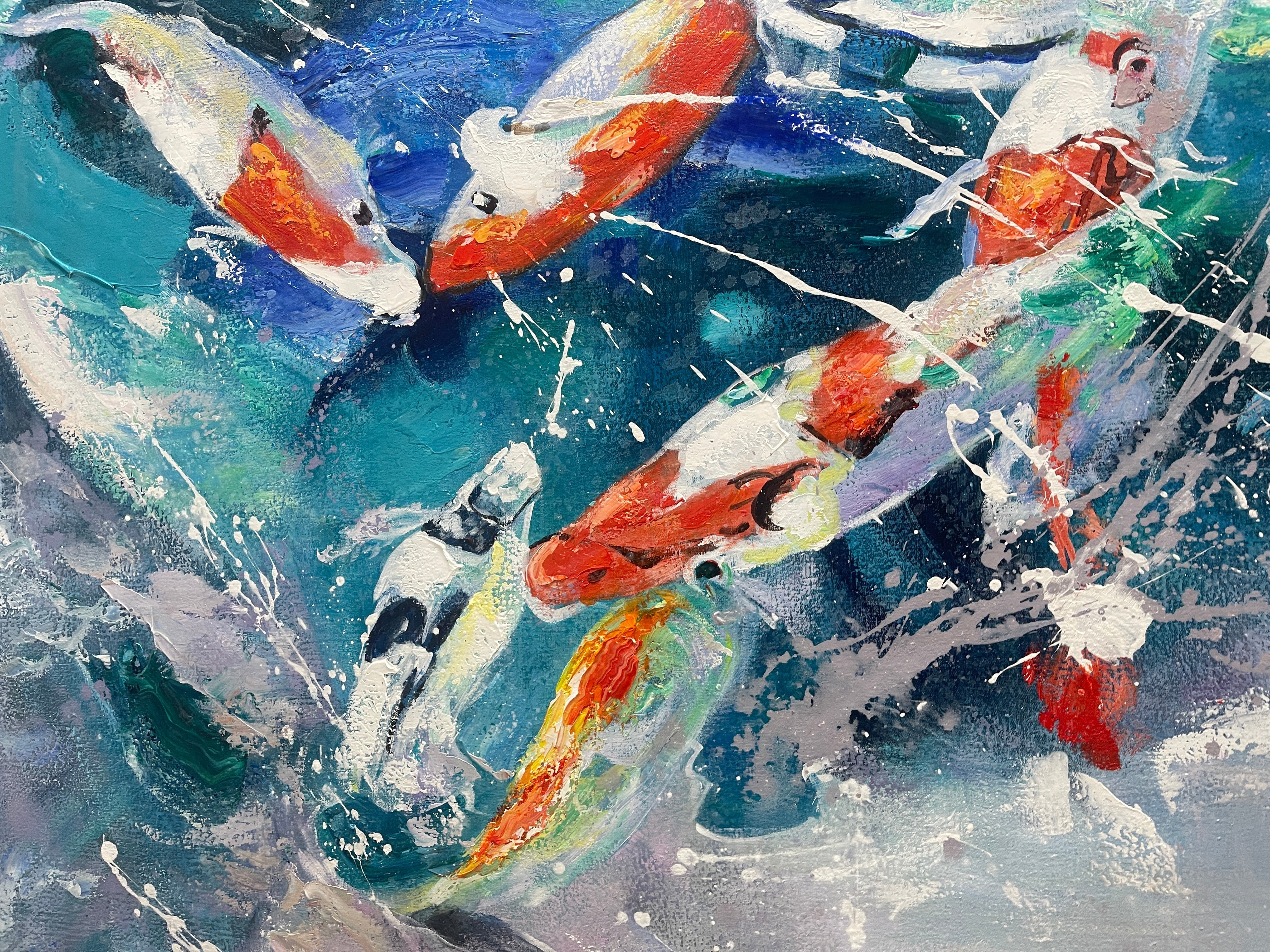 Dance of the Koi - 72x48"