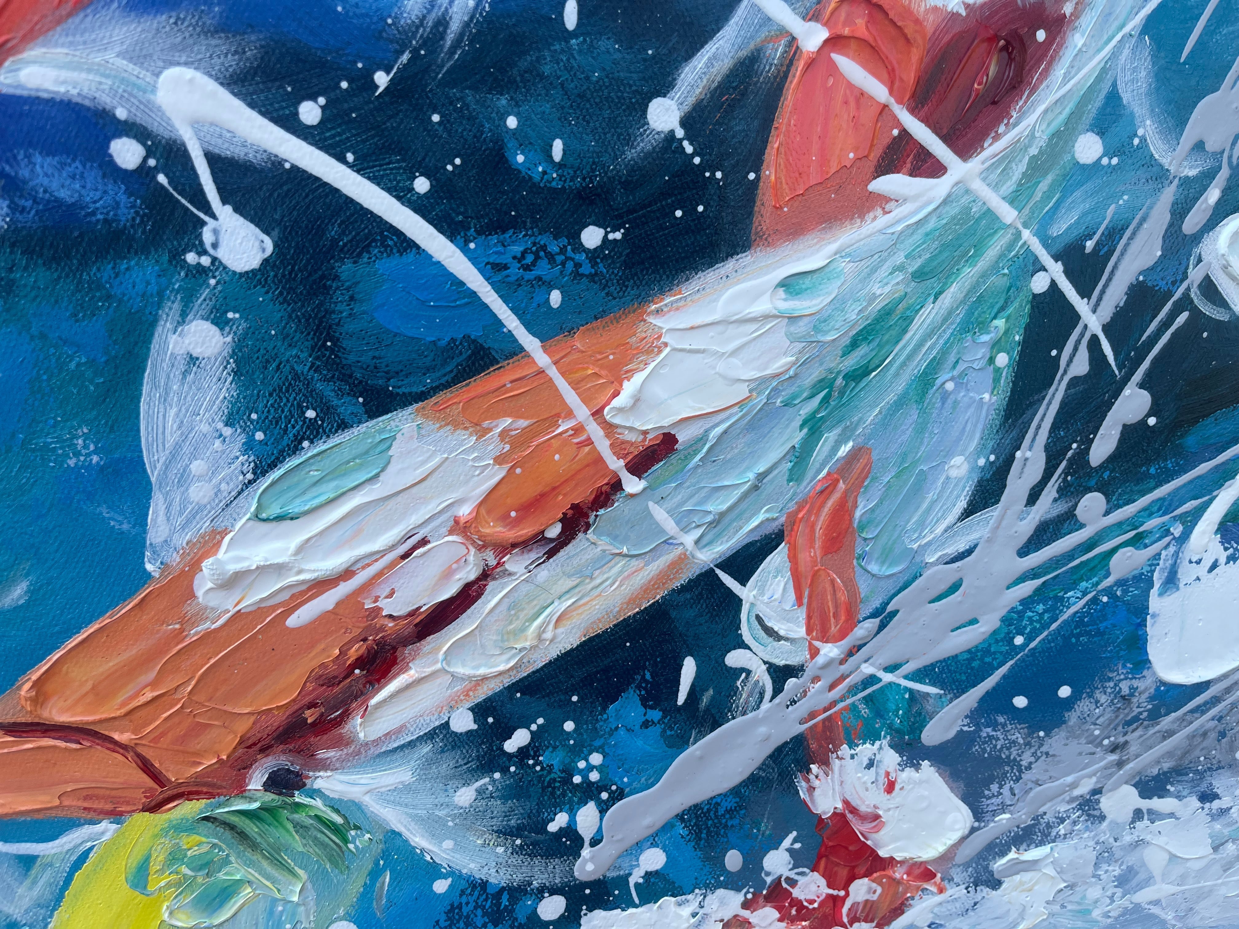Dance of the Koi - 72x48"