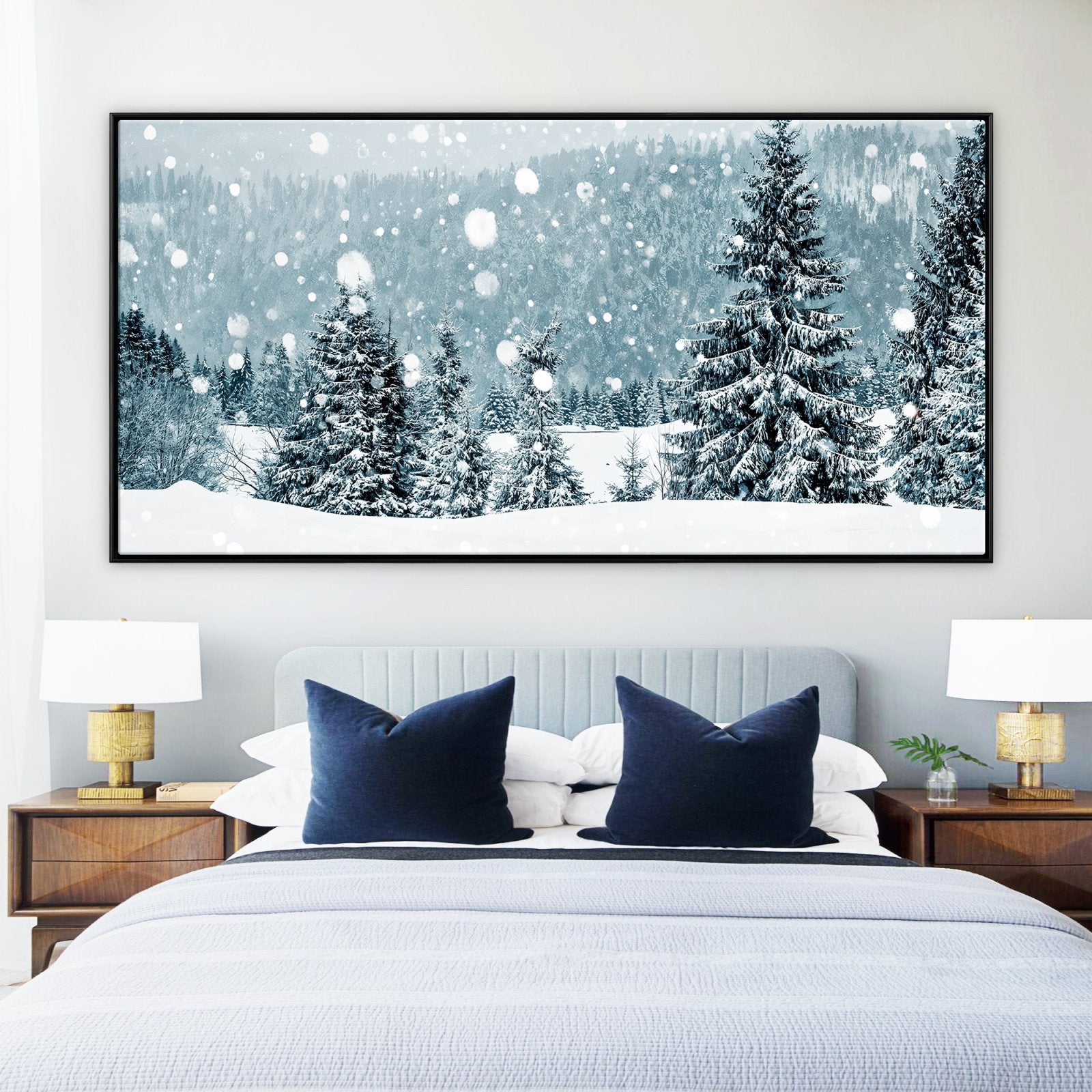 Wald Schneefall