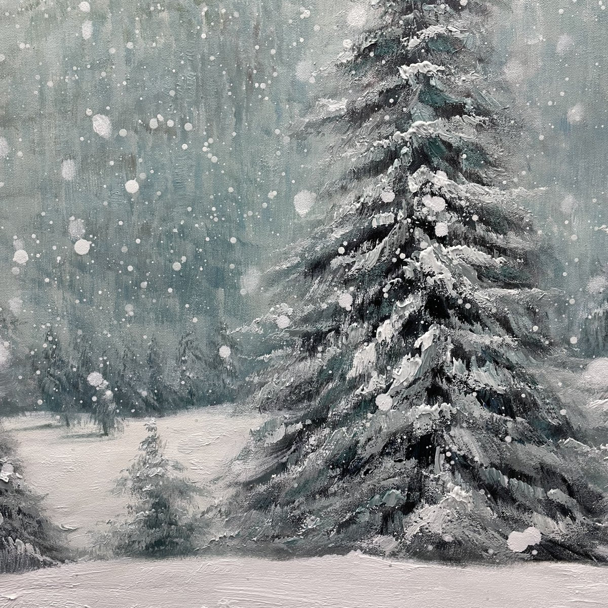 Wald Schneefall