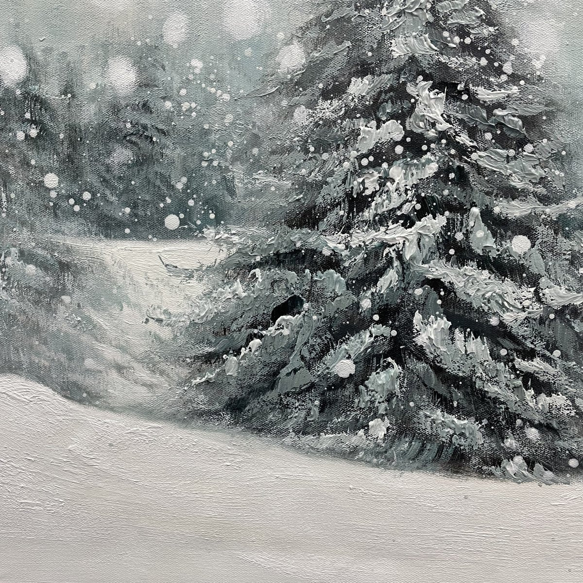 Wald Schneefall
