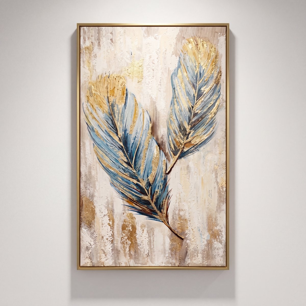 Golden Blue Feathers