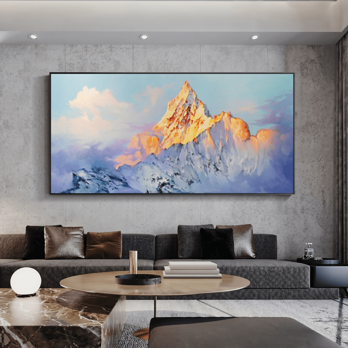 Goldene Bergspitze