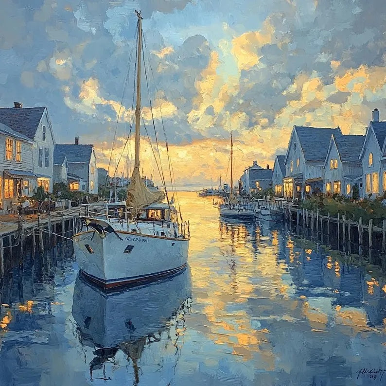 Nantucket Harbor - 24x24"