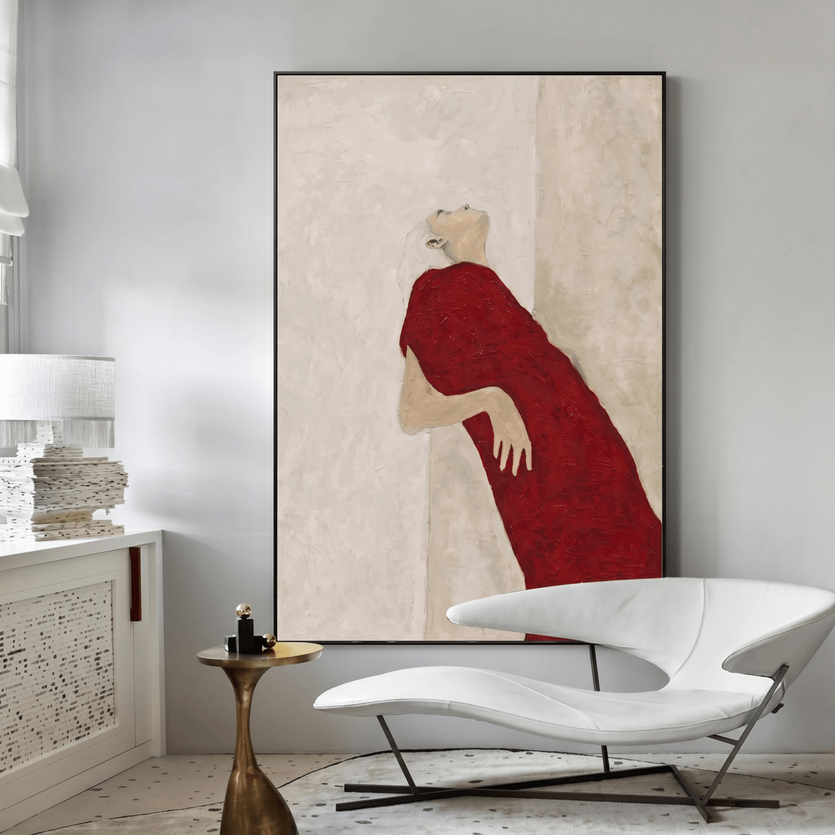 Dame in Rot