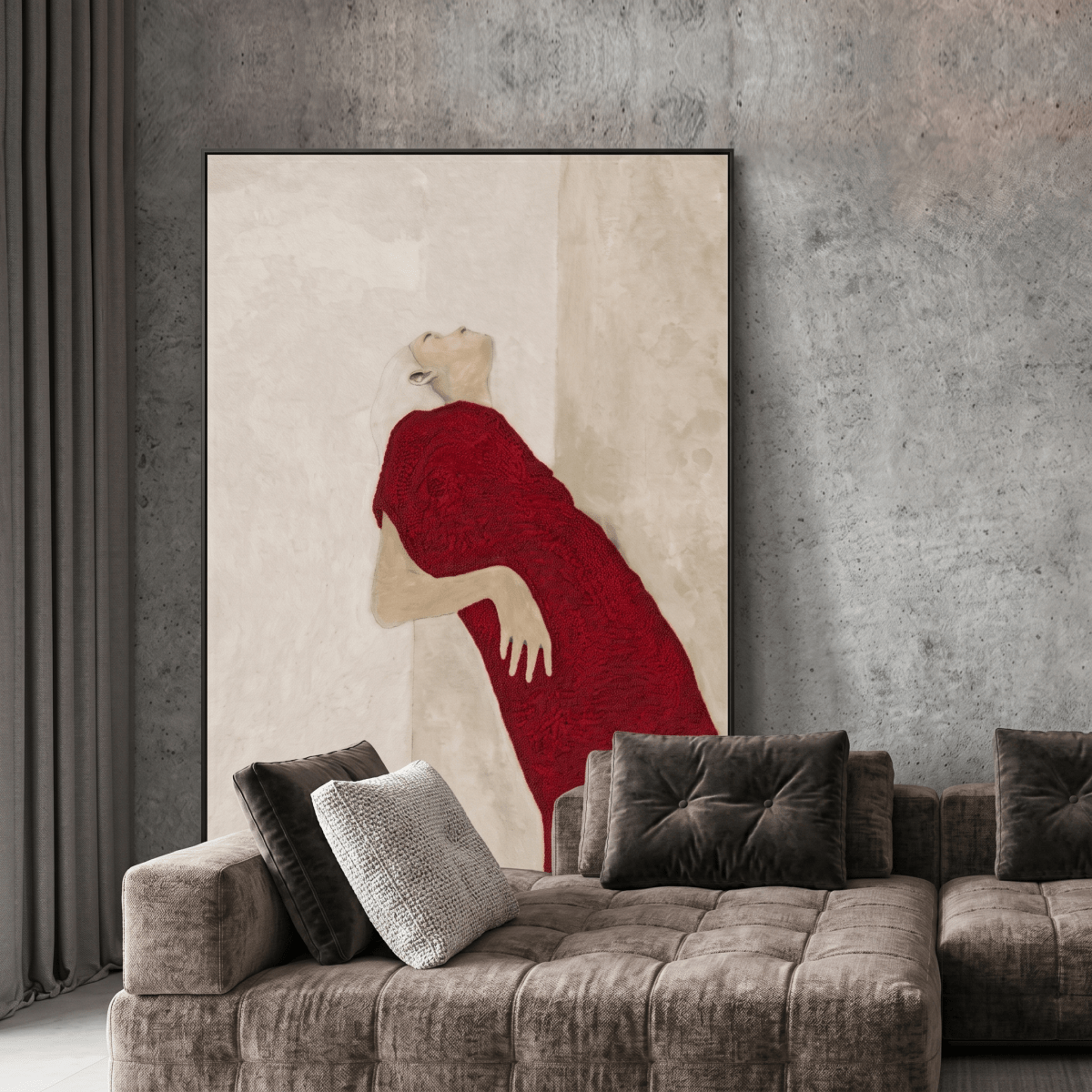 Dame in Rot