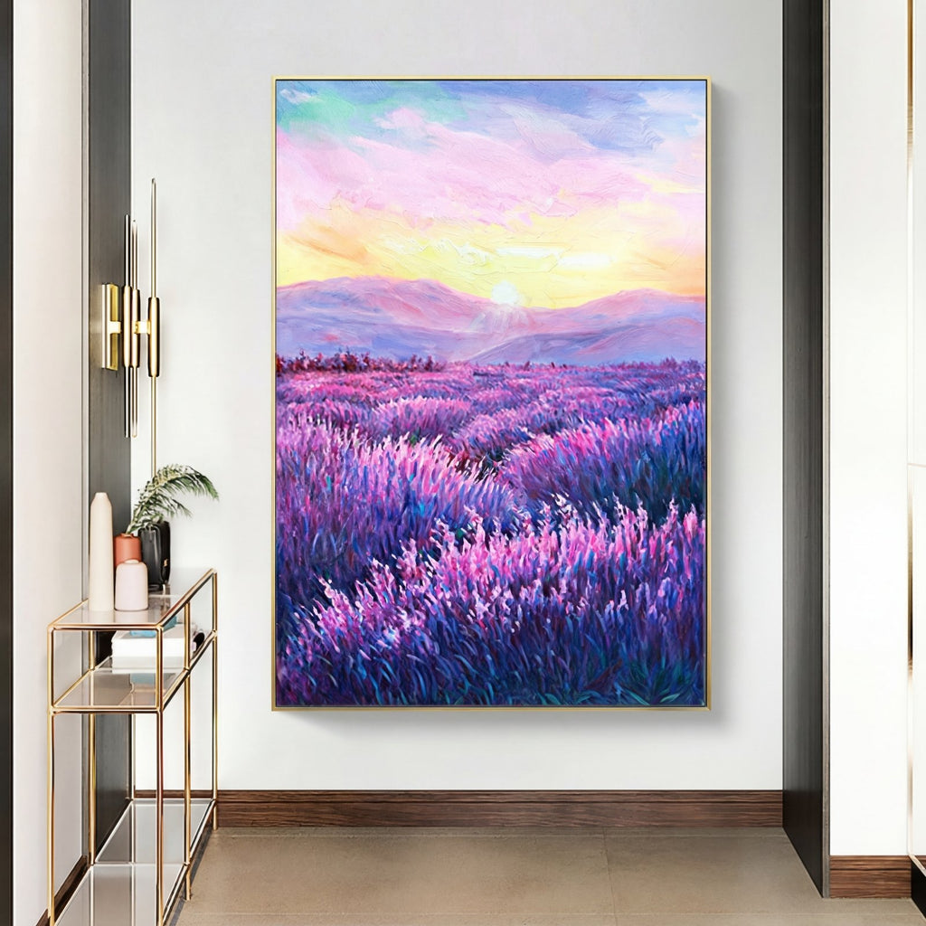 Fletcher Artworks, LLC Fields of Lavender Hand Beaded Belt Lavender Fields Painting main image 4