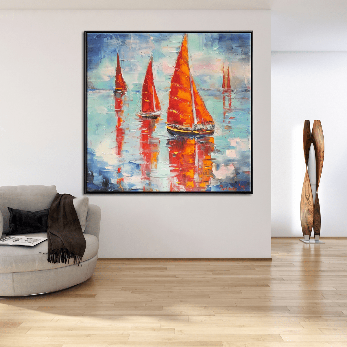 Red Sailing Boats