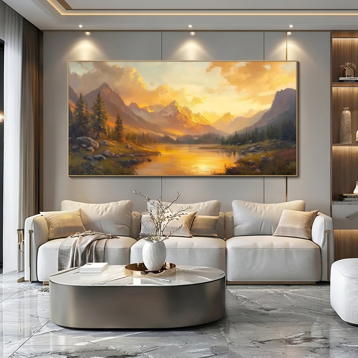 Serenity Mountains Painting