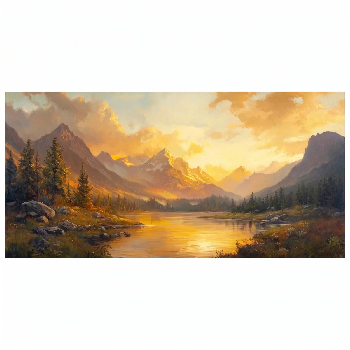 Serenity Mountains Painting