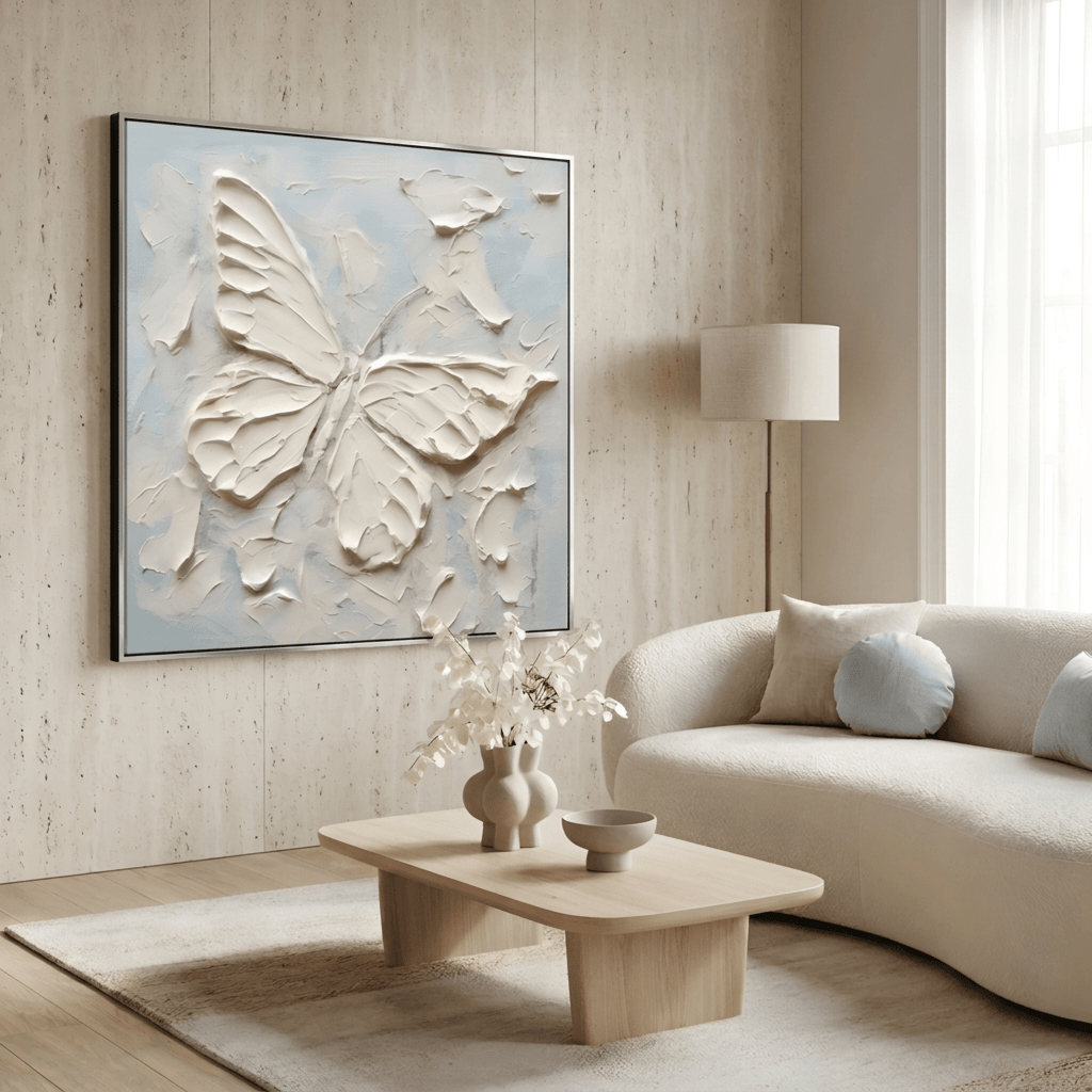 Der Cremige Schmetterling