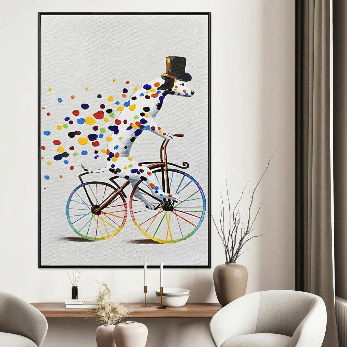 The Cycling Dalmatian - 24x36"