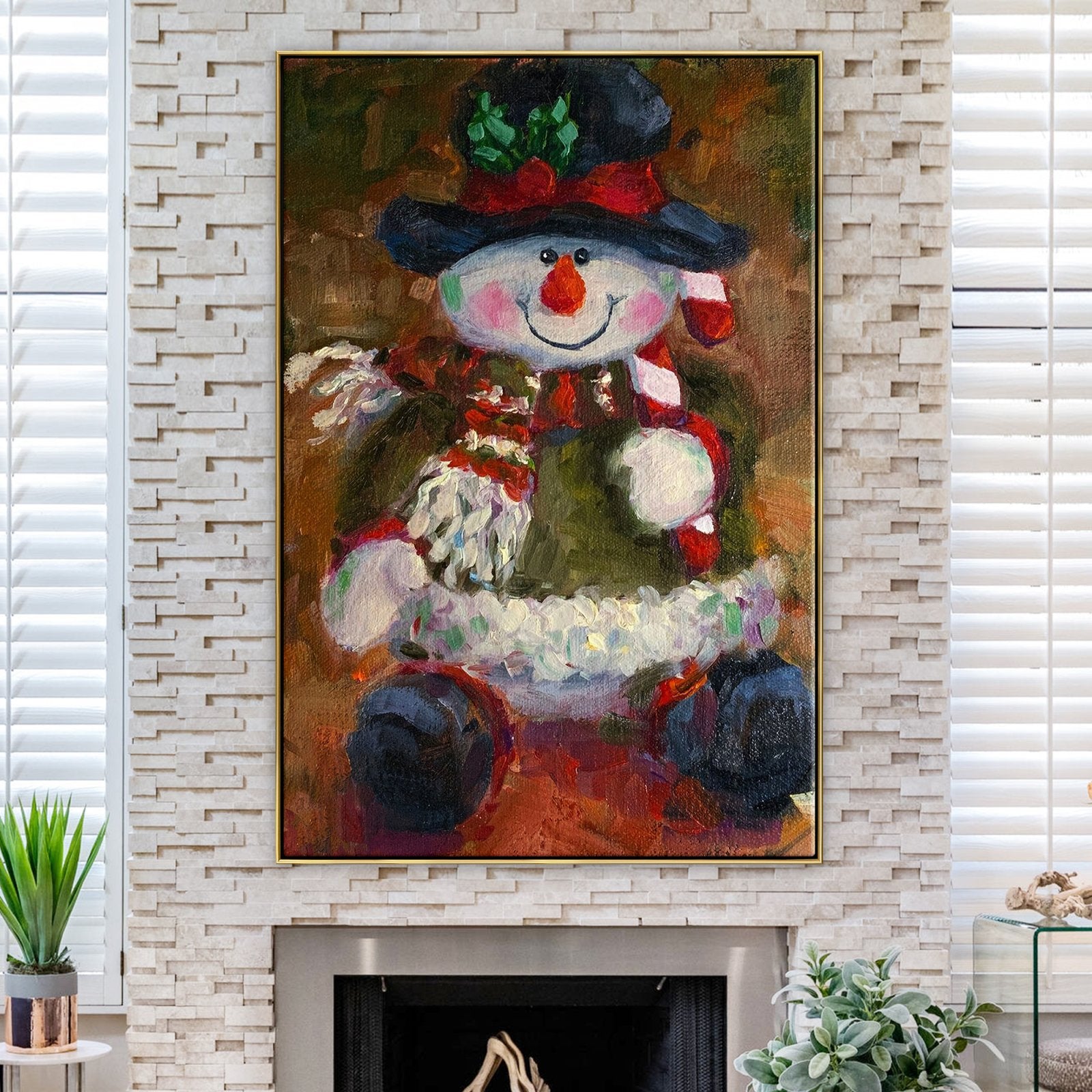 Der festliche Schneemann