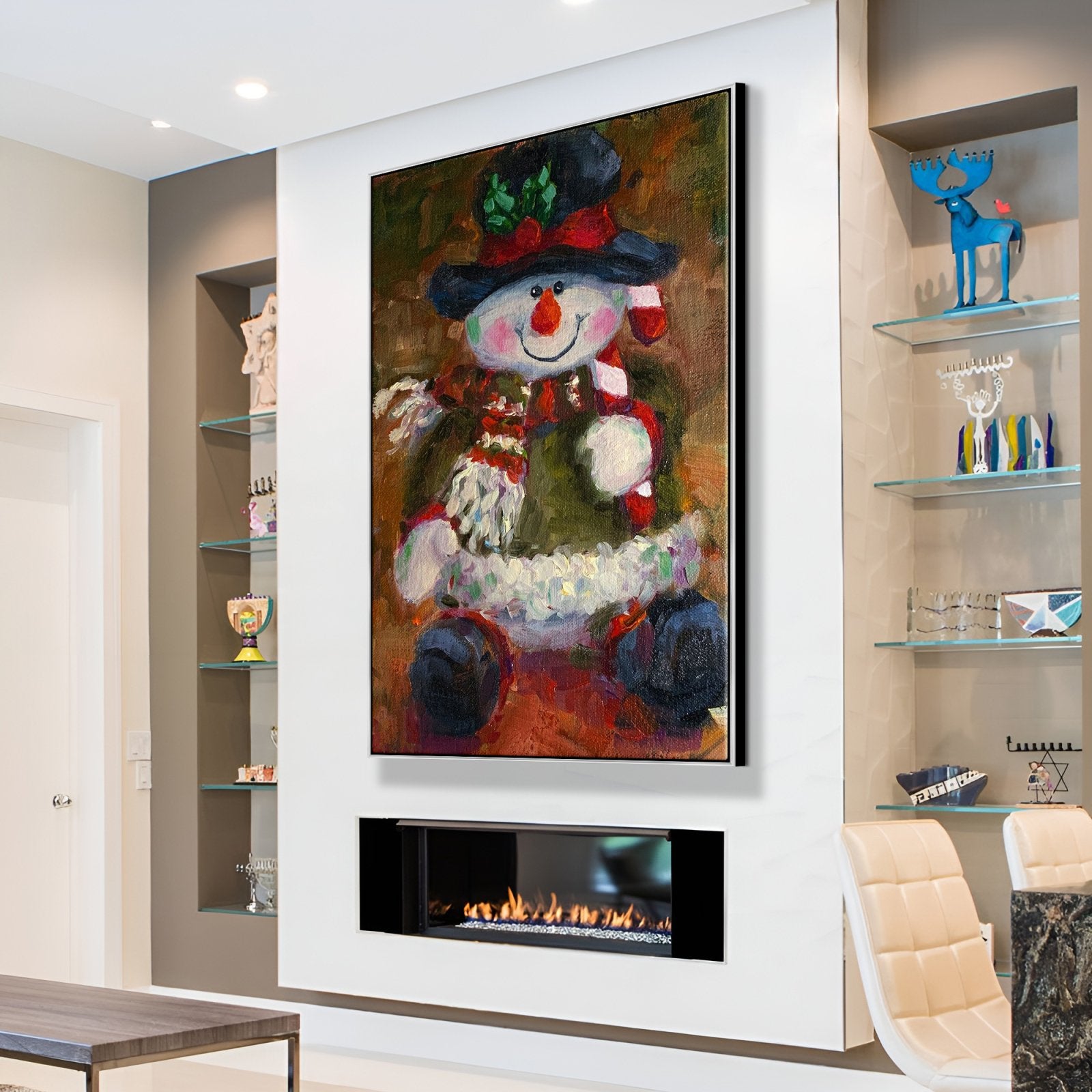 Der festliche Schneemann