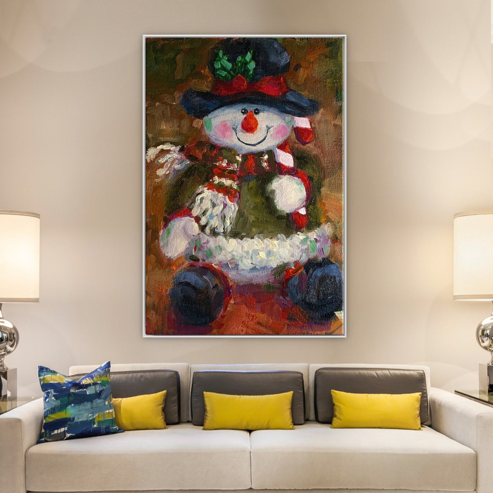 Der festliche Schneemann
