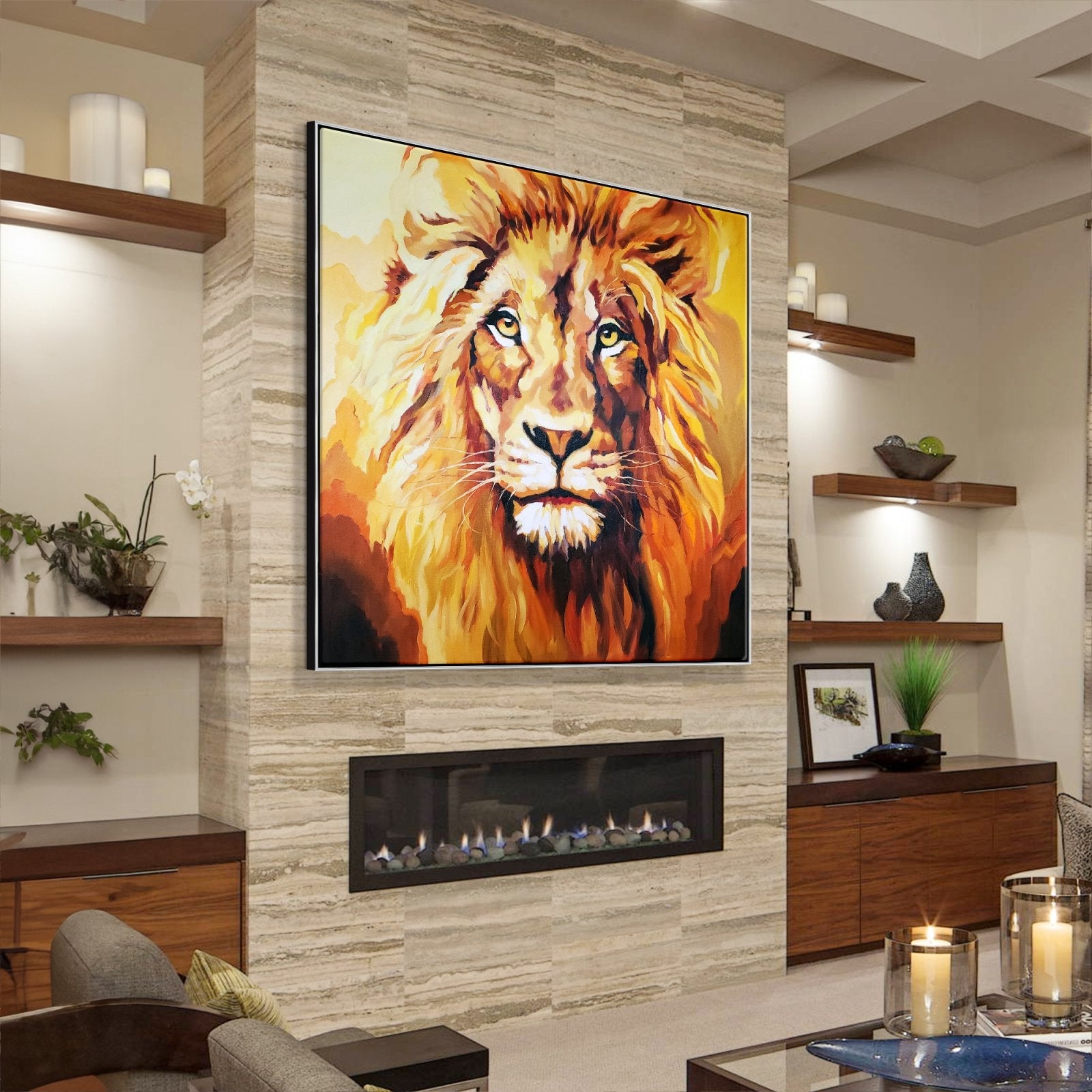 The Golden Lion - 40x40"