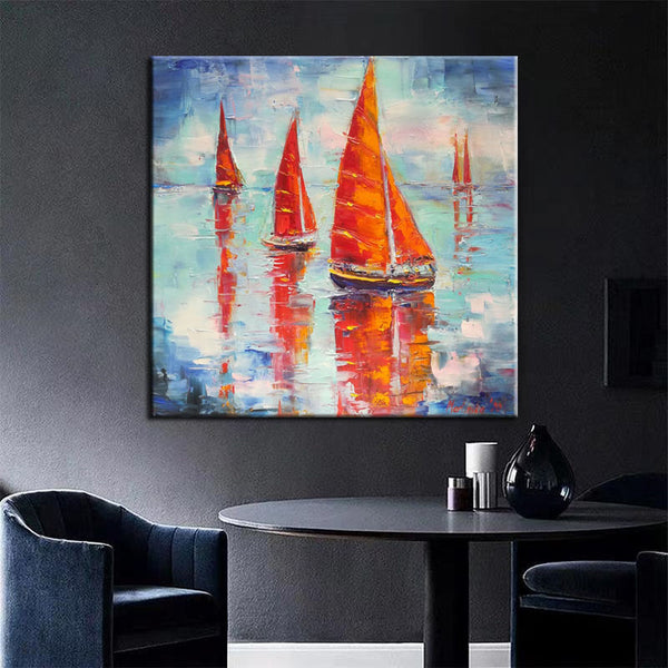 Red Sailing Boats