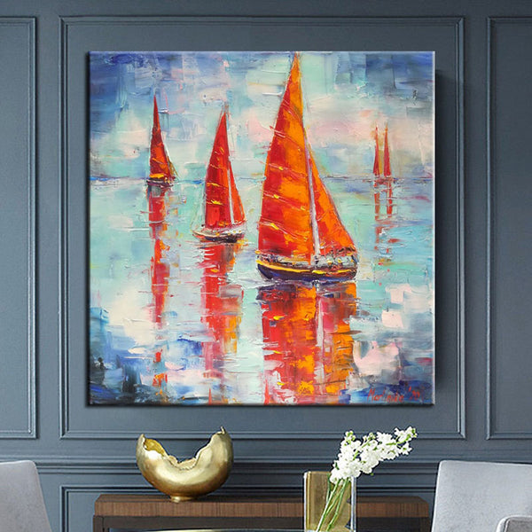 Red Sailing Boats